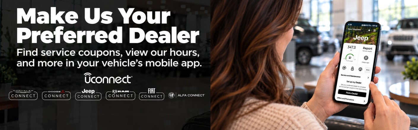 uconnect® make us your preferred dealer | Chris Crain Dodge Jeep RAM Benton in Benton AR