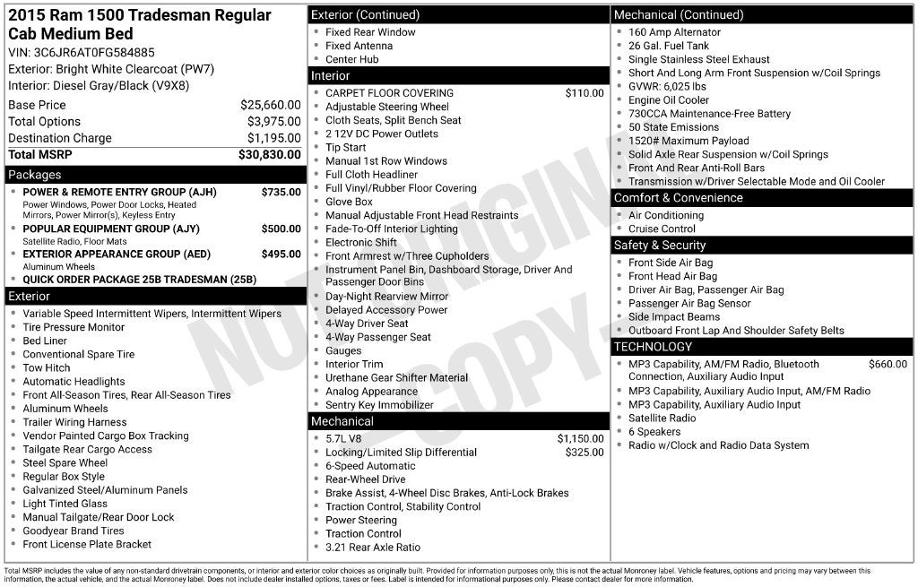 2015 RAM 1500 Tradesman