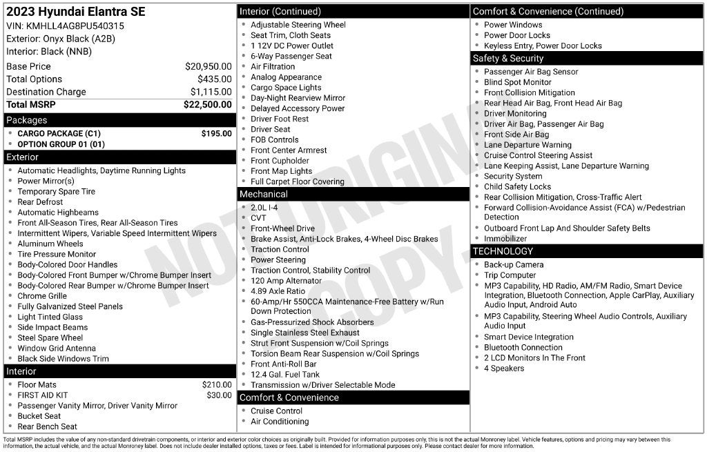 2023 Hyundai Elantra SE