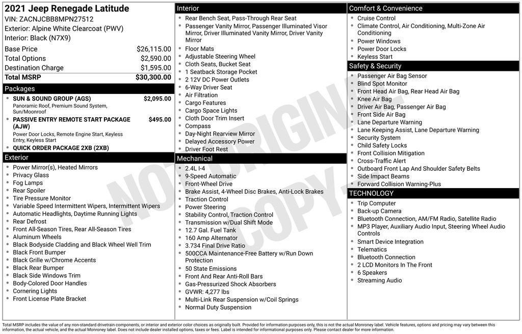 2021 Jeep Renegade Latitude