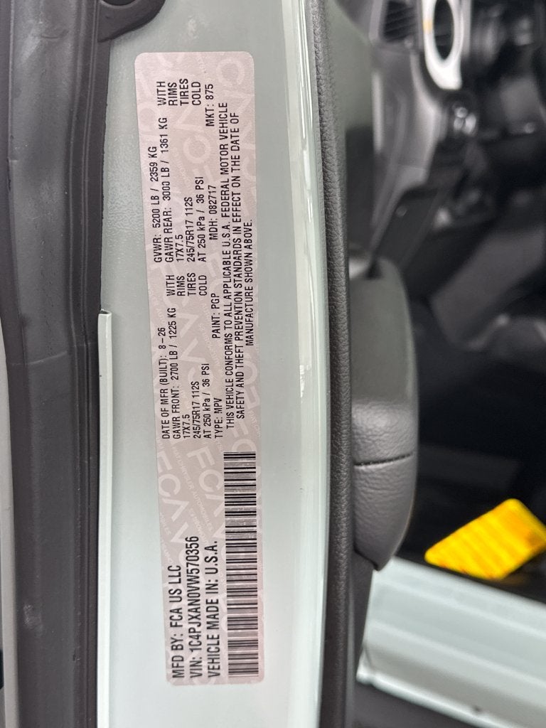2027 Jeep Wrangler WRANGLER 2-DOOR SPORT