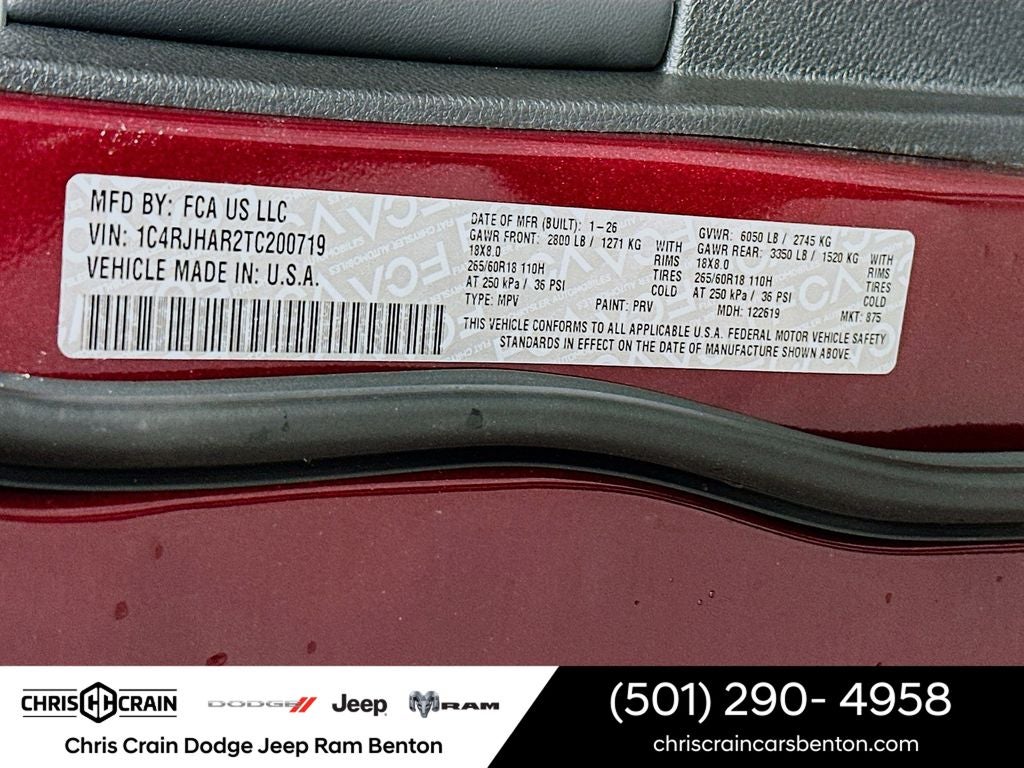 2026 Jeep Grand Cherokee GRAND CHEROKEE LAREDO ALTITUDE 4X4