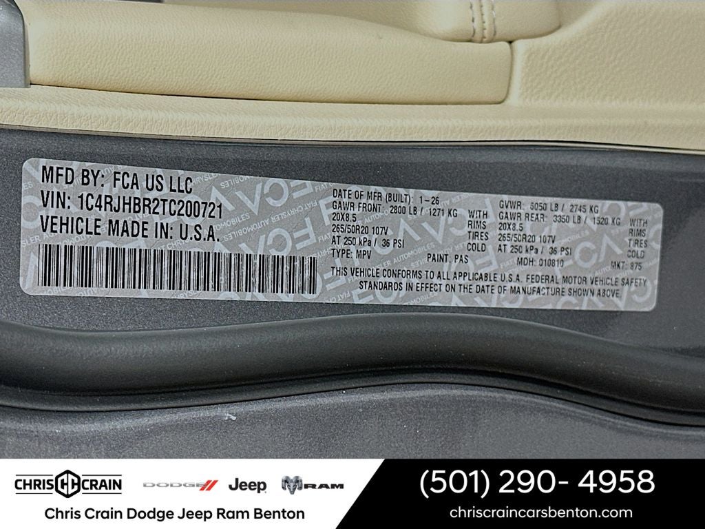 2026 Jeep Grand Cherokee GRAND CHEROKEE LIMITED 4X4