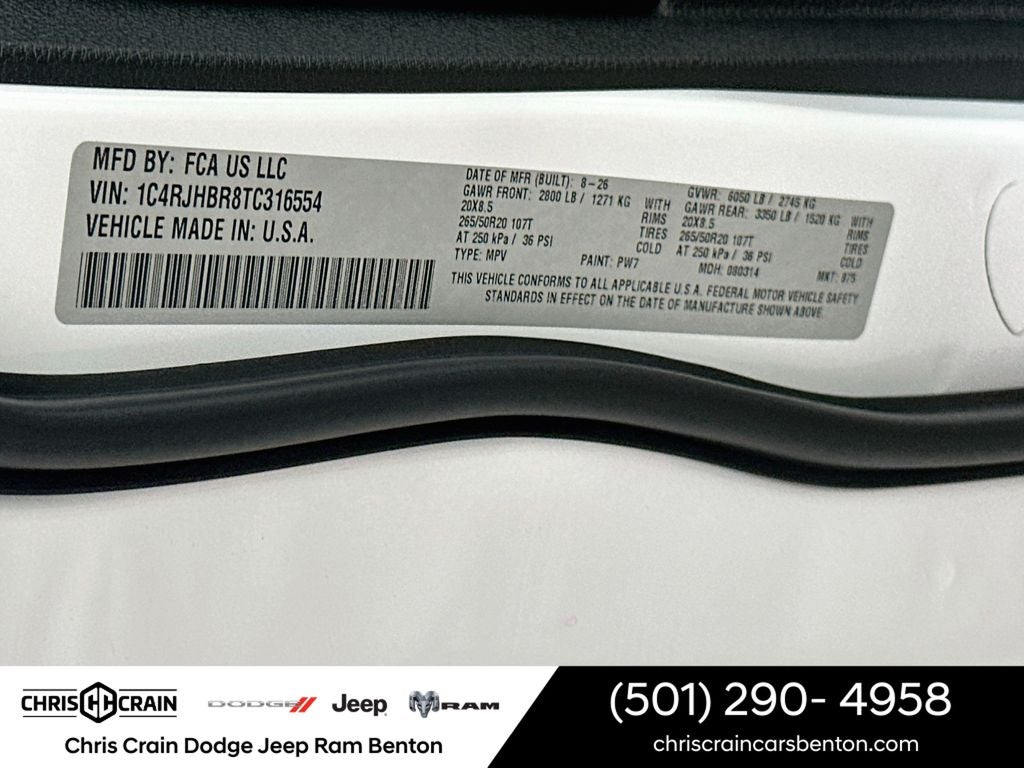2026 Jeep Grand Cherokee GRAND CHEROKEE LIMITED RESERVE 4X4