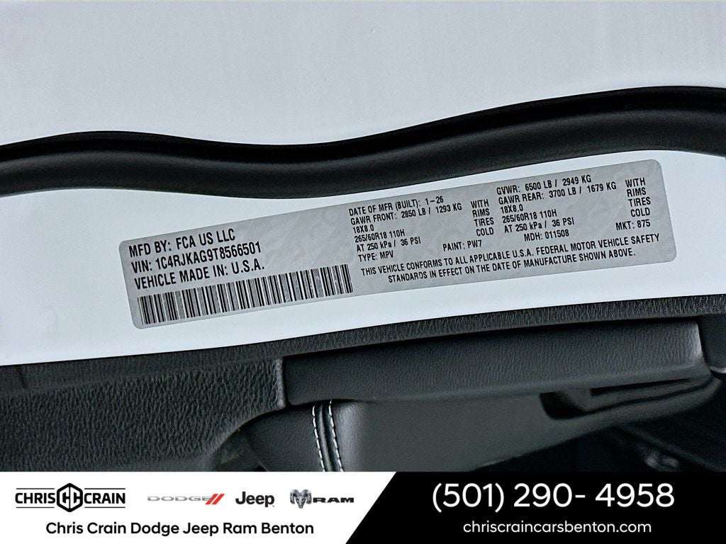 2026 Jeep Grand Cherokee GRAND CHEROKEE L LAREDO X 4X4