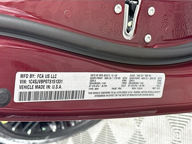 2026 Jeep Grand Wagoneer GRAND WAGONEER LIMITED RESERVE 4X4