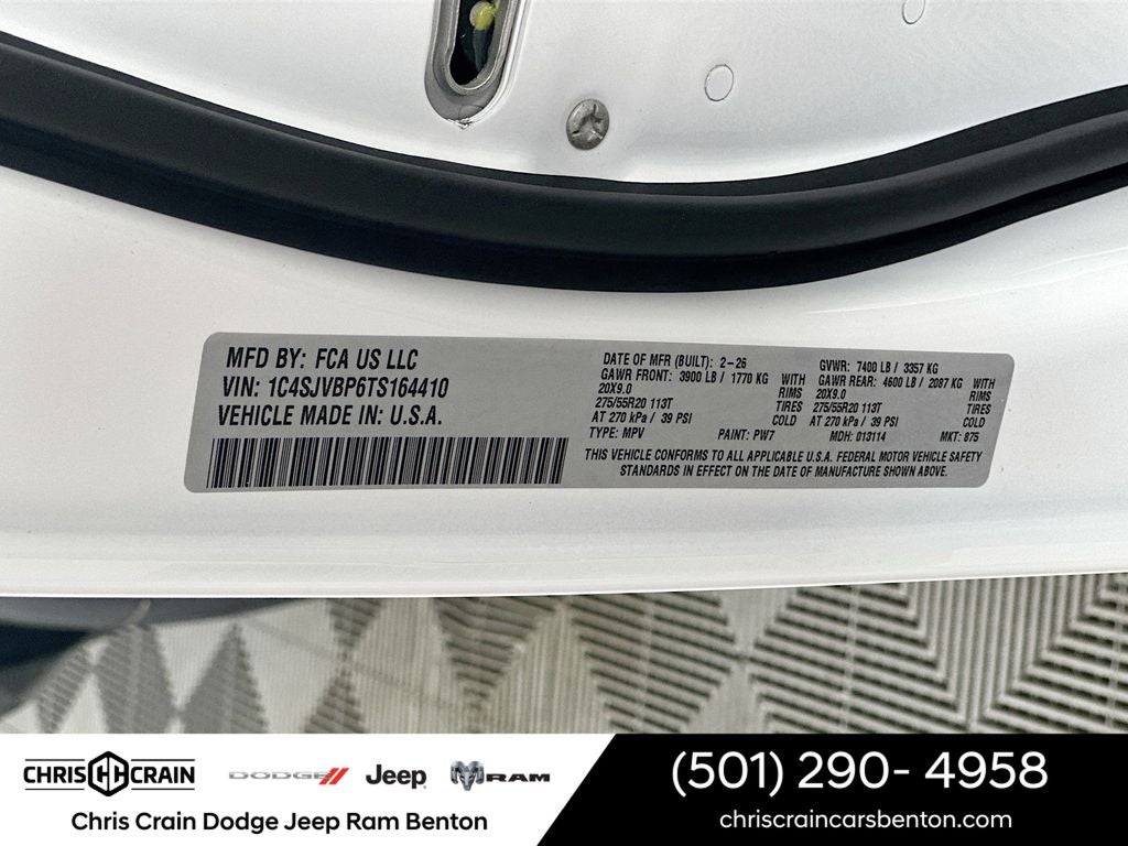 2026 Jeep Grand Wagoneer GRAND WAGONEER LIMITED ALTITUDE 4X4