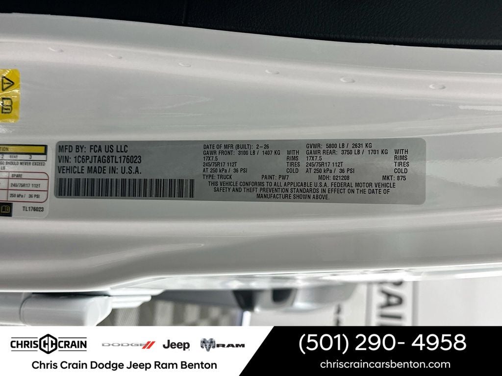 2026 Jeep Gladiator GLADIATOR SPORT S 4X4