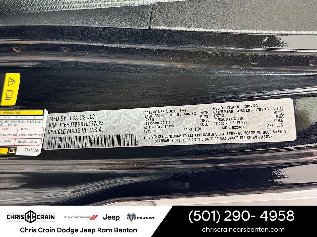 2026 Jeep Gladiator GLADIATOR RUBICON 4X4