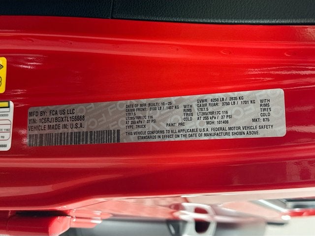 2026 Jeep Gladiator GLADIATOR RUBICON 4X4