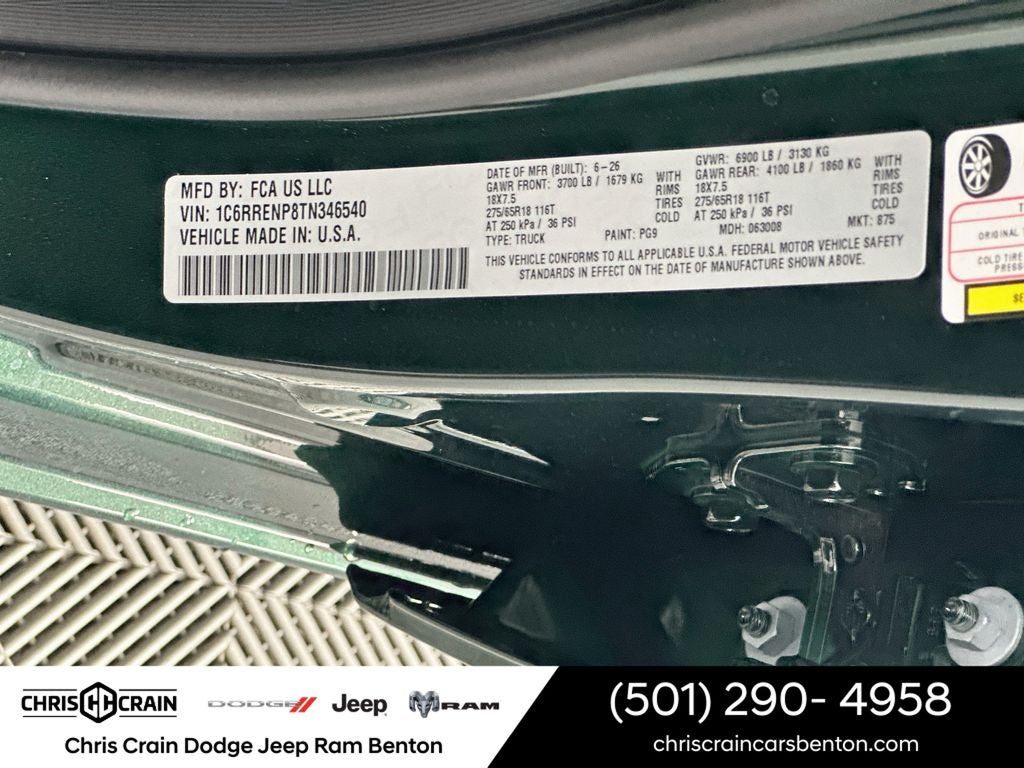 2026 RAM Ram 1500 RAM 1500 TRADESMAN CREW CAB 4X2 6'4' BOX