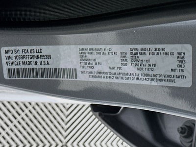 2022 RAM 1500 Big Horn Crew Cab 4x4 5'7' Box