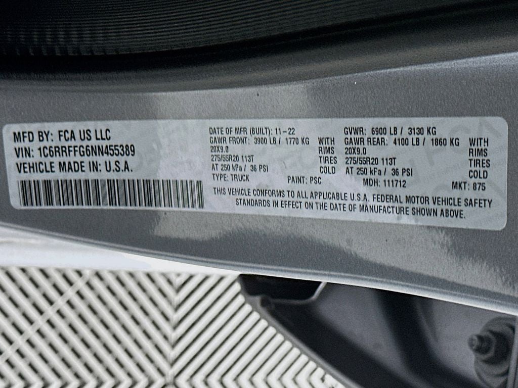 2022 RAM 1500 Big Horn Crew Cab 4x4 5'7' Box