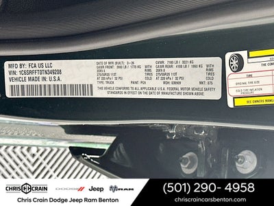 2026 RAM Ram 1500 RAM 1500 BIG HORN CREW CAB 4X4 5'7' BOX