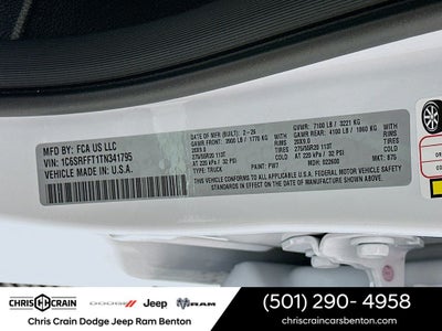 2026 RAM Ram 1500 RAM 1500 BIG HORN CREW CAB 4X4 5'7' BOX