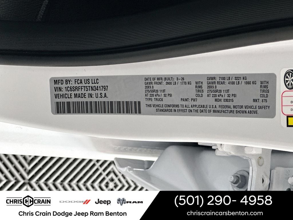 2026 RAM Ram 1500 RAM 1500 BIG HORN CREW CAB 4X4 5'7' BOX