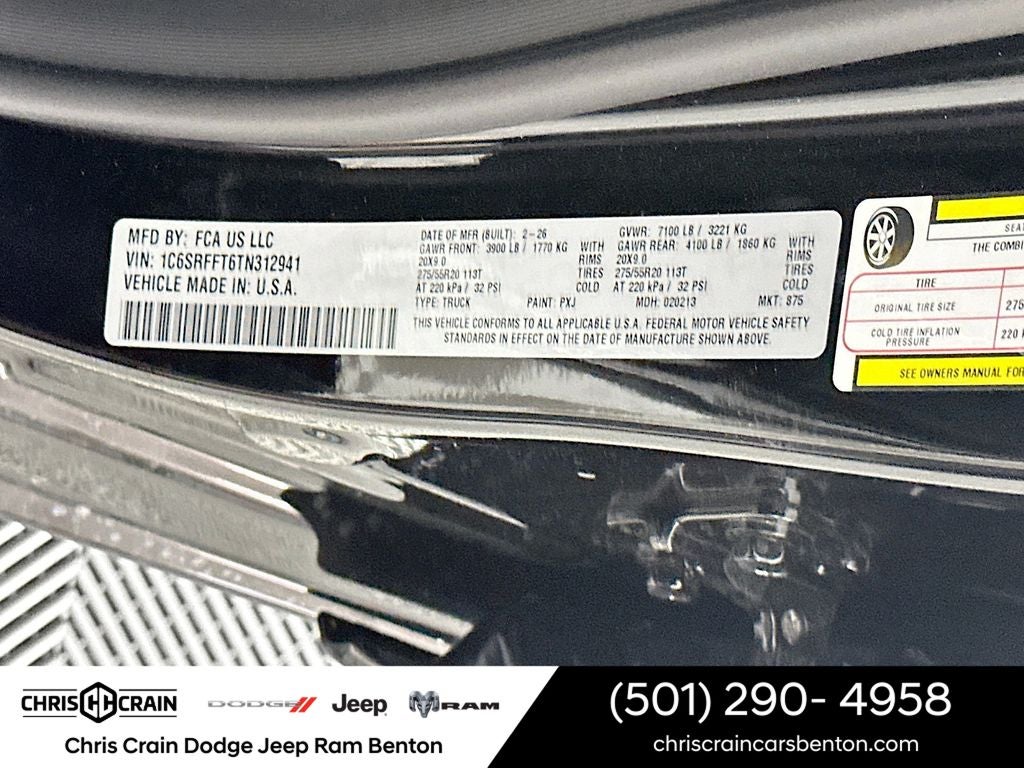 2026 RAM Ram 1500 RAM 1500 BIG HORN CREW CAB 4X4 5'7' BOX