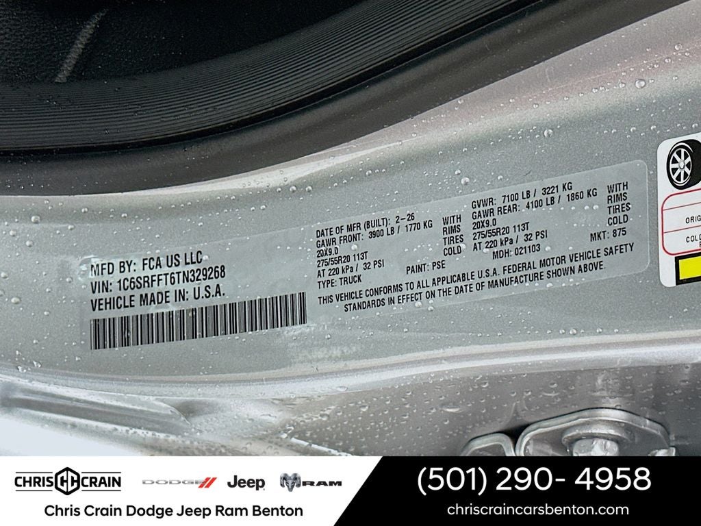 2026 RAM Ram 1500 RAM 1500 BIG HORN CREW CAB 4X4 5'7' BOX