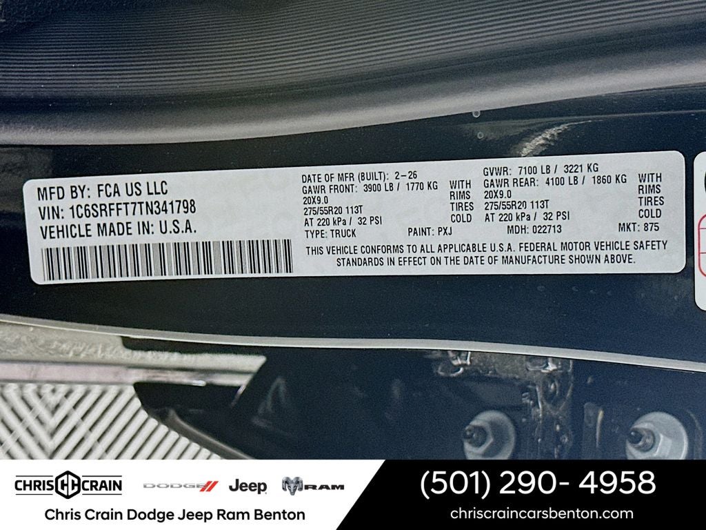 2026 RAM Ram 1500 RAM 1500 BIG HORN CREW CAB 4X4 5'7' BOX