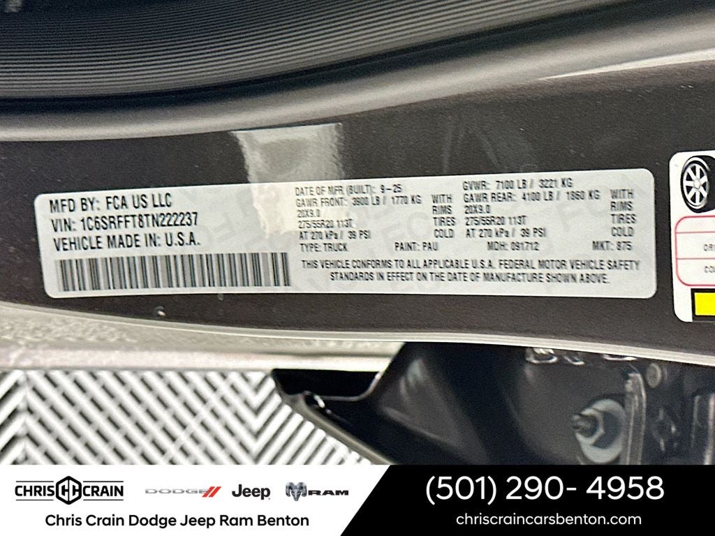 2026 RAM Ram 1500 RAM 1500 BIG HORN CREW CAB 4X4 5'7' BOX