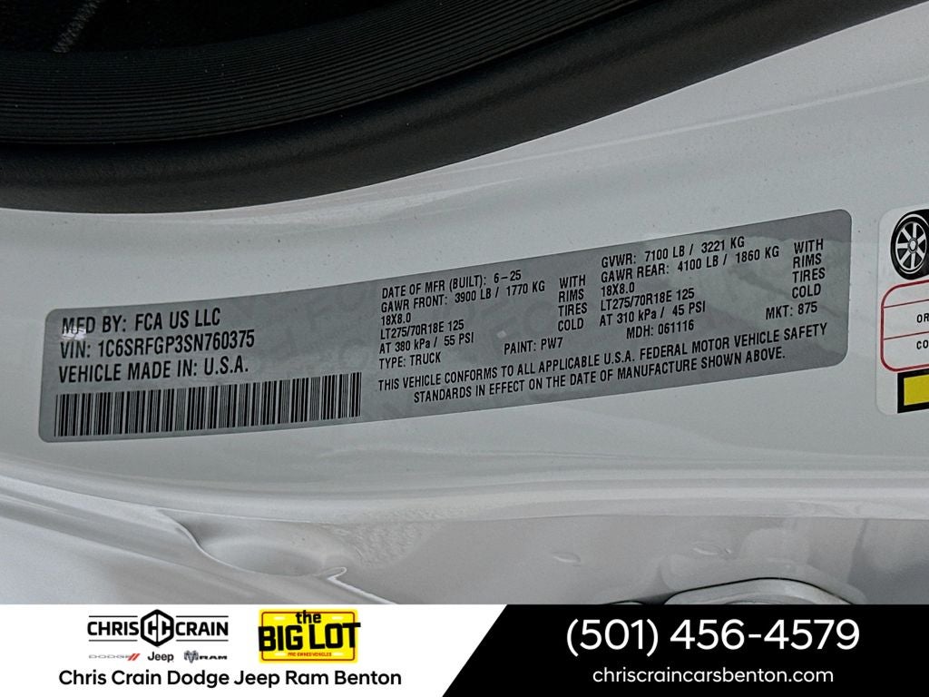 2025 RAM 1500 Warlock Crew Cab 4x4 5'7' Box