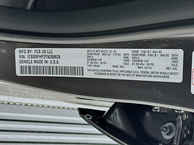 2026 RAM Ram 1500 RAM 1500 LIMITED CREW CAB 4X4 5'7' BOX