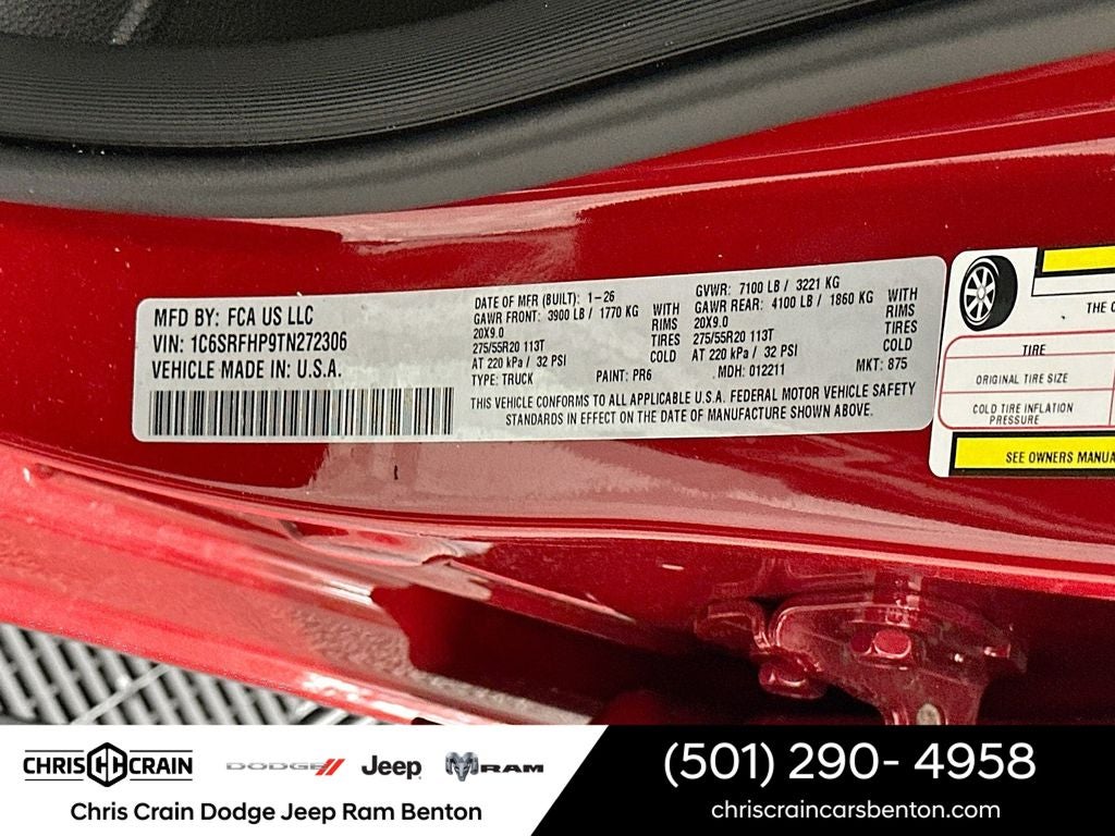 2026 RAM Ram 1500 RAM 1500 LIMITED CREW CAB 4X4 5'7' BOX