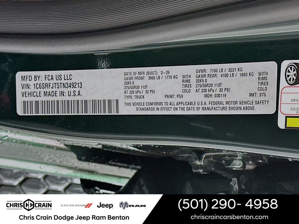 2026 RAM Ram 1500 RAM 1500 LARAMIE CREW CAB 4X4 5'7' BOX