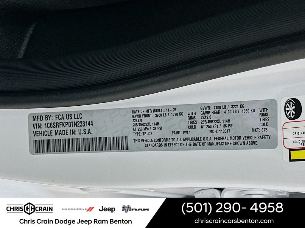 2026 RAM Ram 1500 RAM 1500 TUNGSTEN CREW CAB 4X4