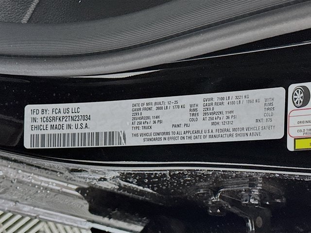 2026 RAM Ram 1500 RAM 1500 TUNGSTEN CREW CAB 4X4