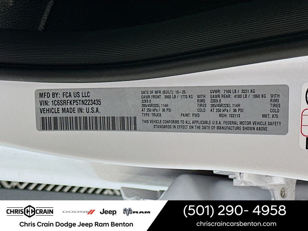 2026 RAM Ram 1500 RAM 1500 TUNGSTEN CREW CAB 4X4