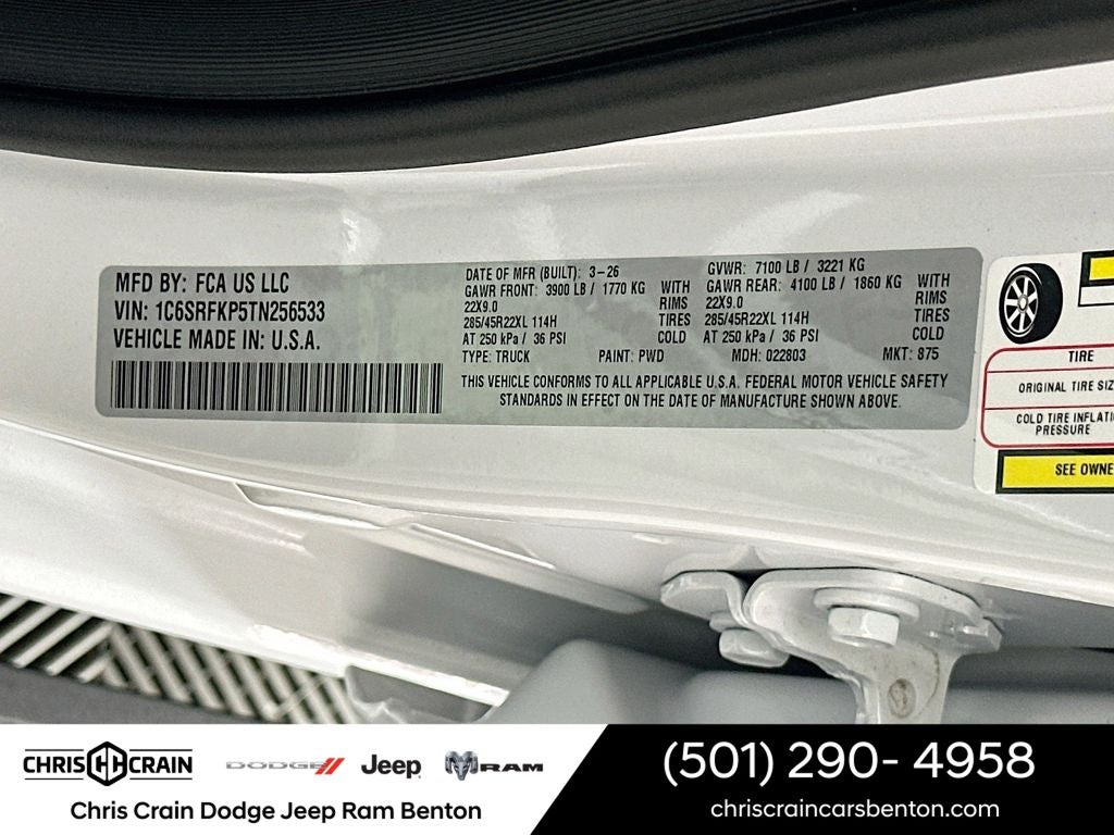 2026 RAM Ram 1500 RAM 1500 TUNGSTEN CREW CAB 4X4