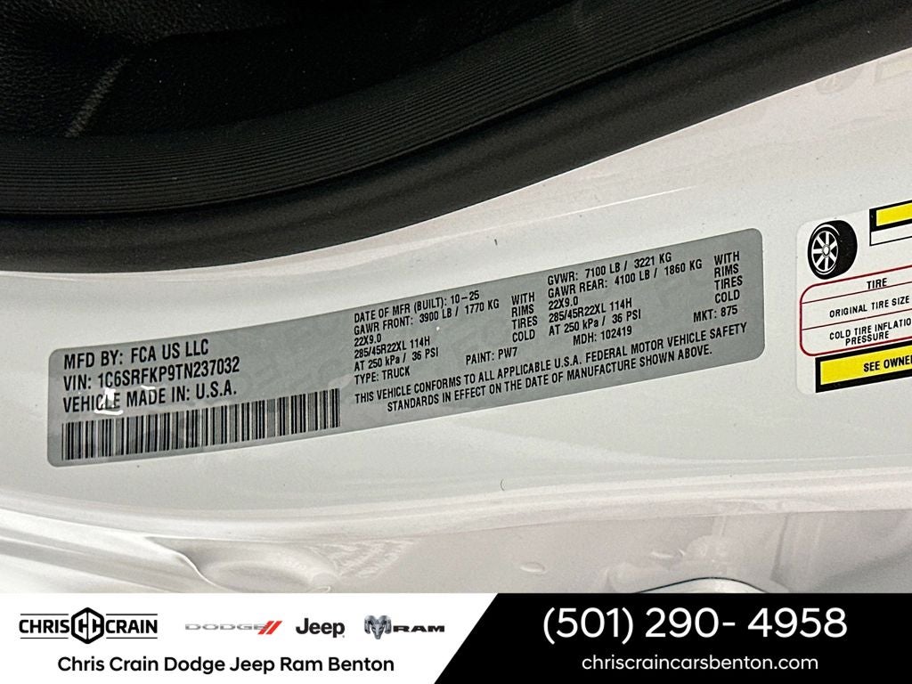 2026 RAM Ram 1500 RAM 1500 TUNGSTEN CREW CAB 4X4