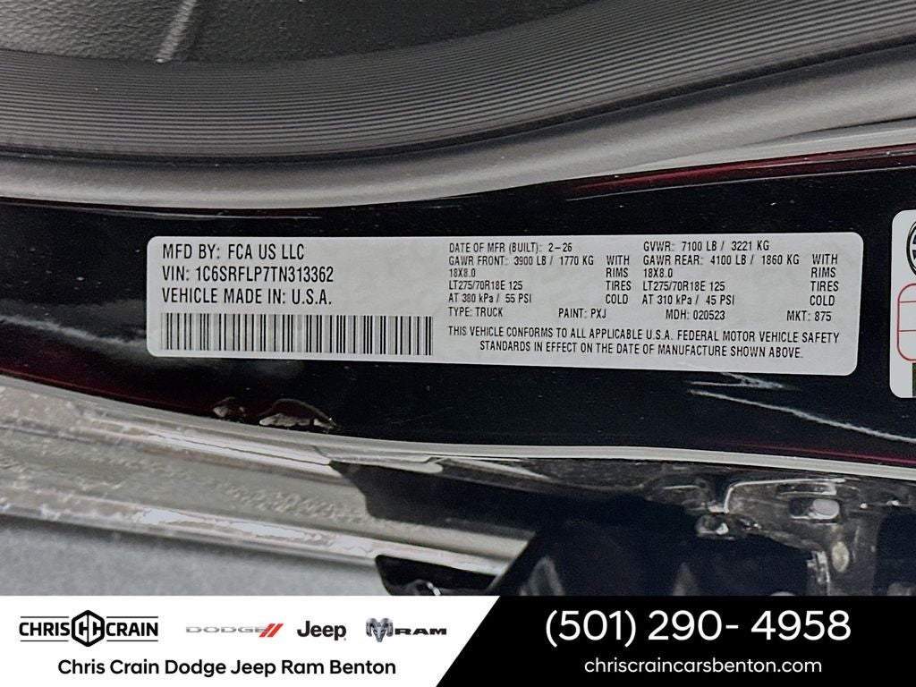 2026 RAM Ram 1500 RAM 1500 REBEL CREW CAB 4X4 5'7' BOX