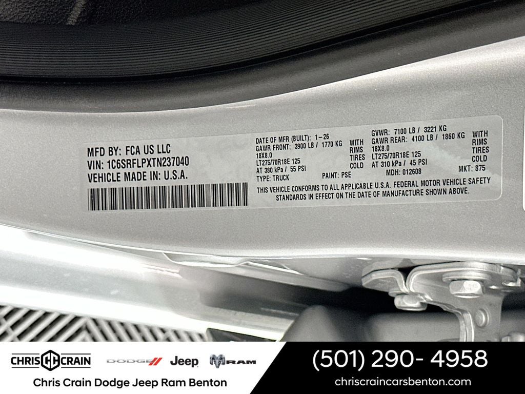 2026 RAM Ram 1500 RAM 1500 REBEL CREW CAB 4X4 5'7' BOX