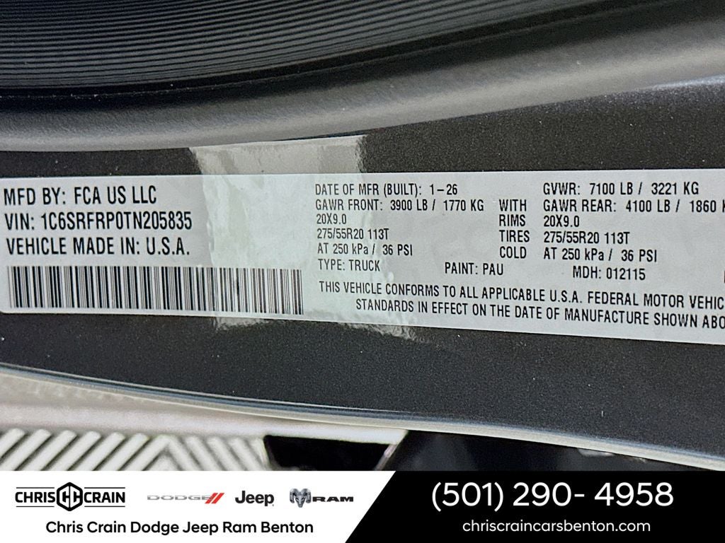 2026 RAM Ram 1500 RAM 1500 LARAMIE CREW CAB 4X4 6'4' BOX