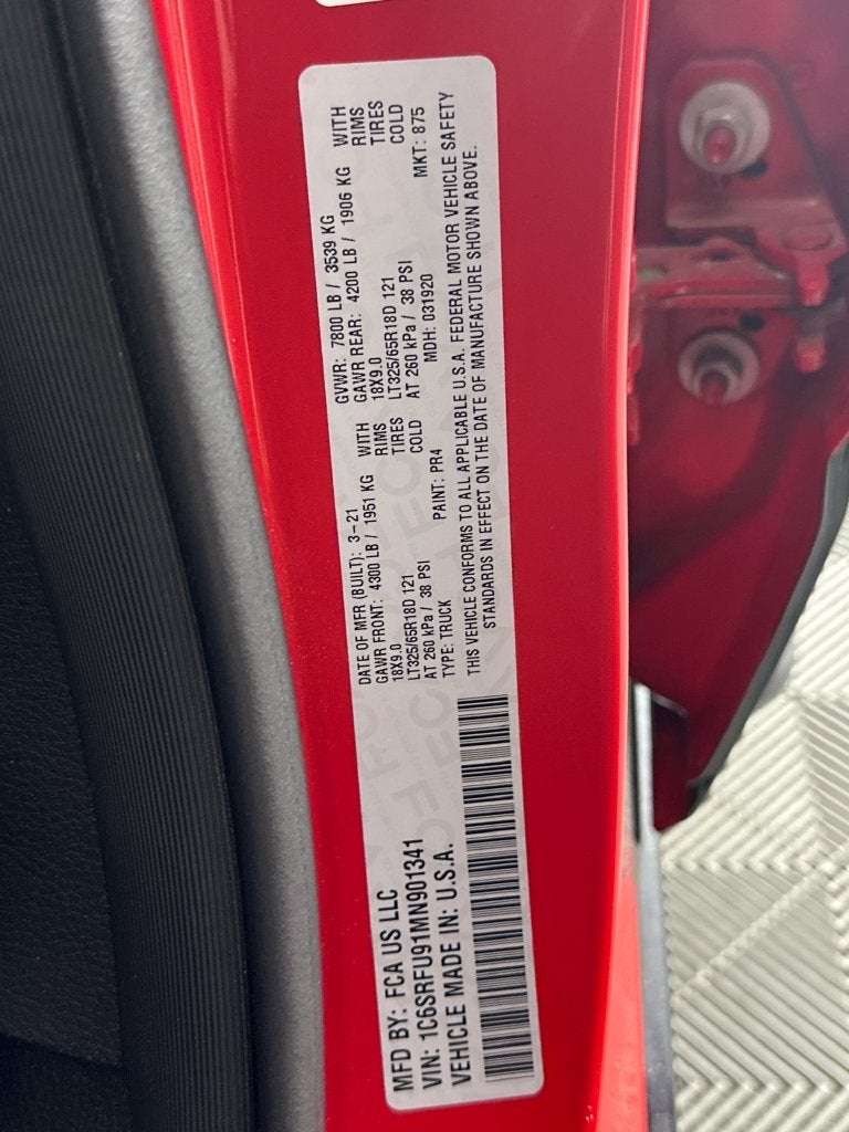 2021 RAM 1500 TRX Crew Cab 4x4 5'7' Box