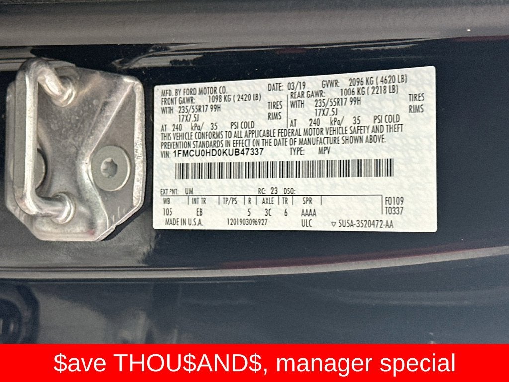 2019 Ford Escape SEL