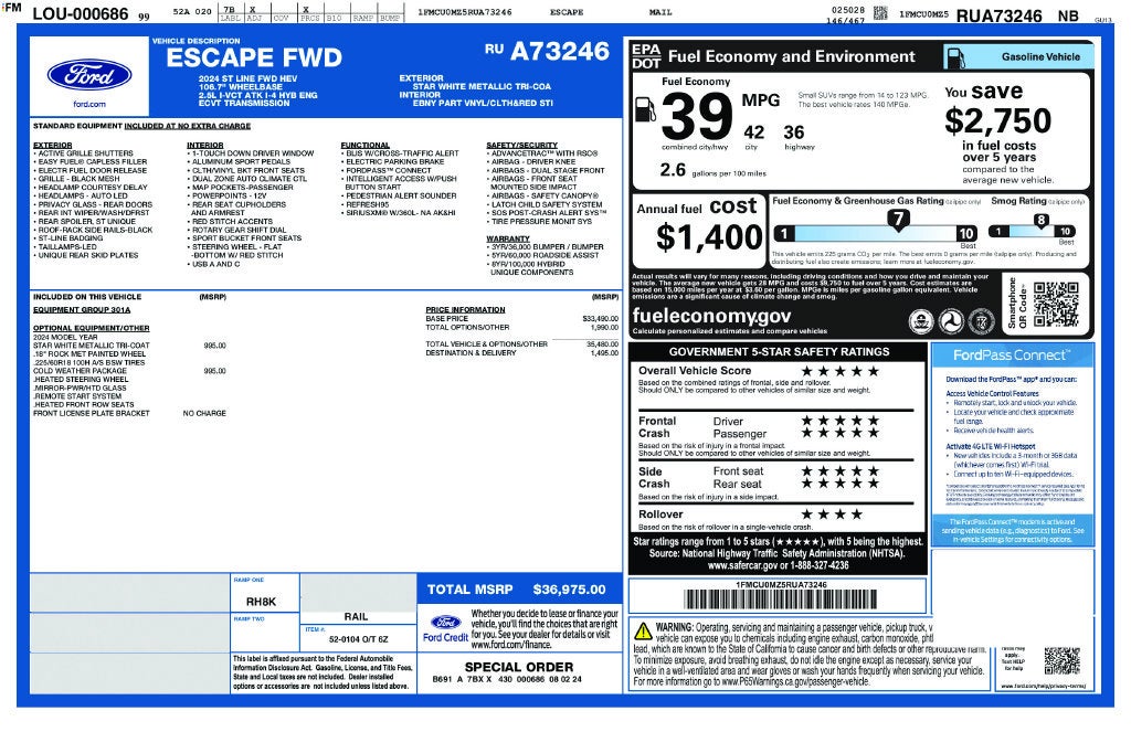2024 Ford Escape ST-Line