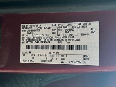 2018 Ford F-150 LARIAT