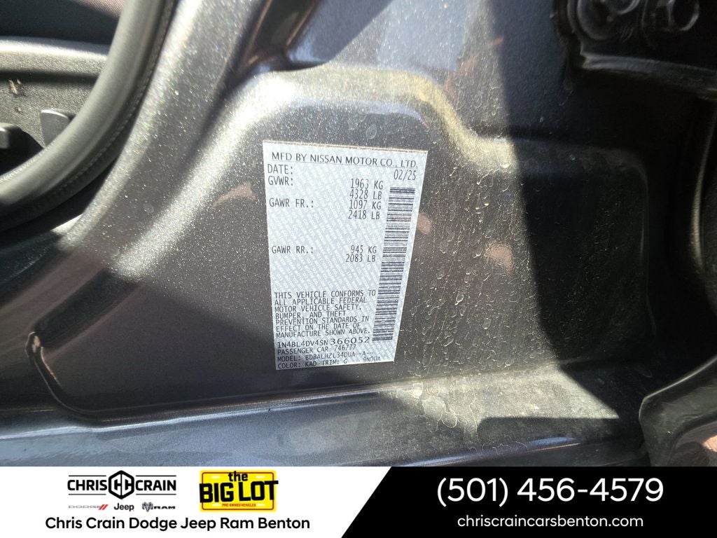 2025 Nissan Altima 2.5 SV