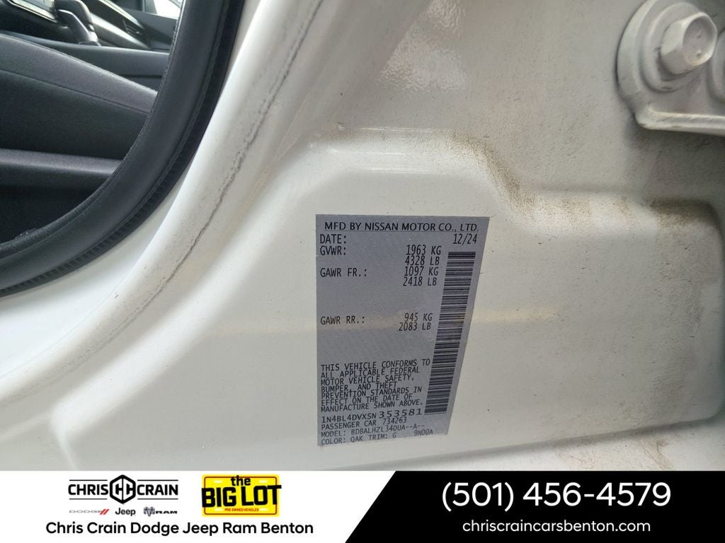 2025 Nissan Altima 2.5 SV