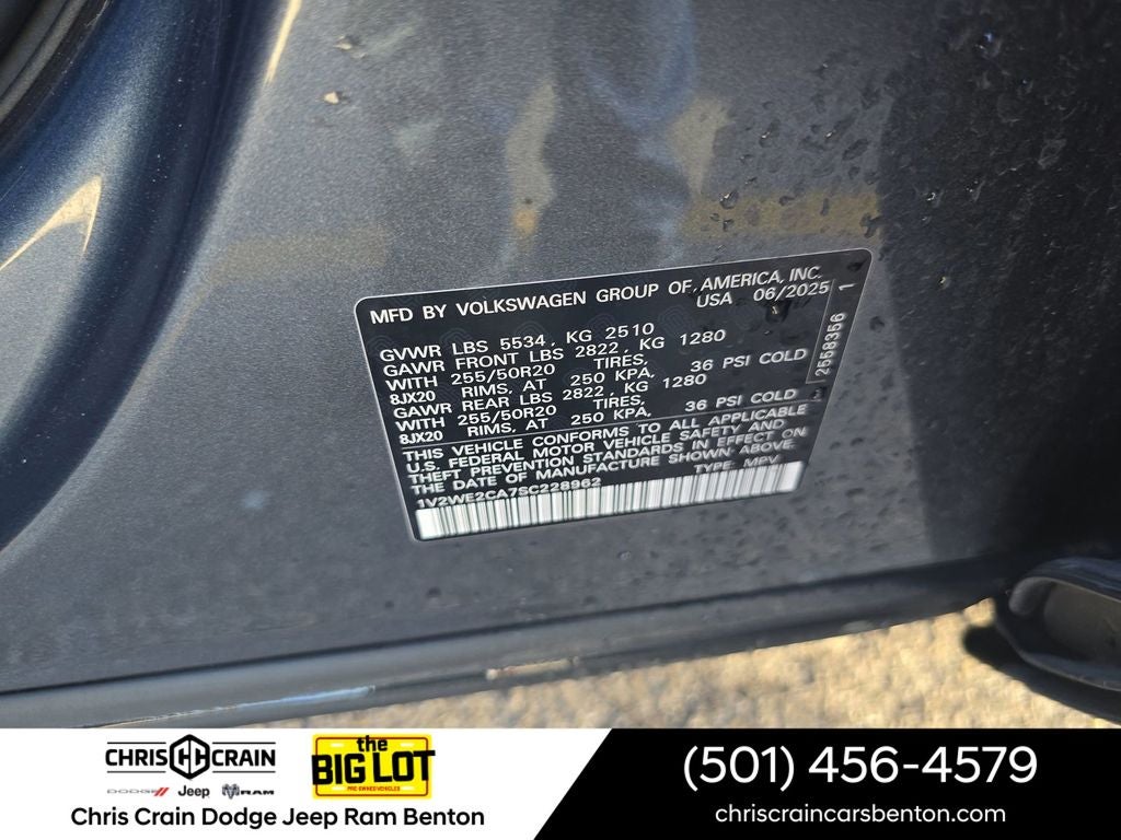 2025 Volkswagen Atlas Cross Sport 2.0T SE w/Technology