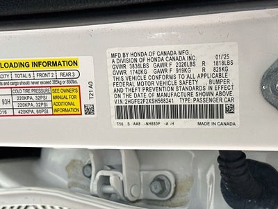 2025 Honda Civic Sedan LX