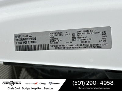 2026 RAM Ram ProMaster RAM PROMASTER 1500 TRADESMAN CARGO VAN LOW ROOF 118' WB
