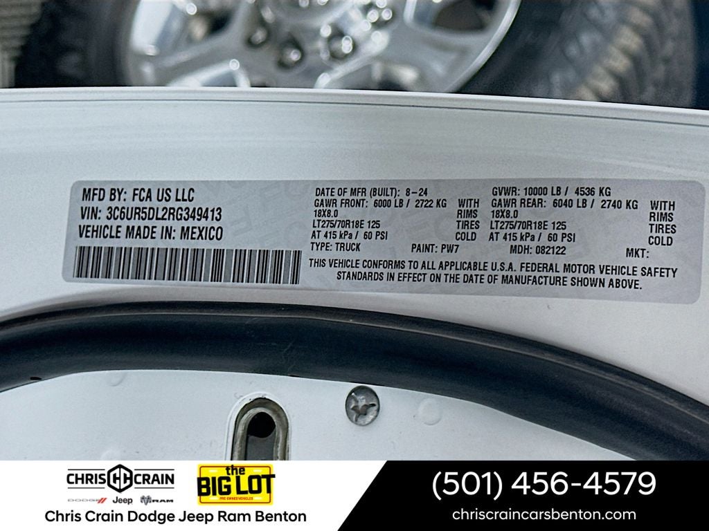 2024 RAM 2500 Big Horn Crew Cab 4x4 6'4' Box