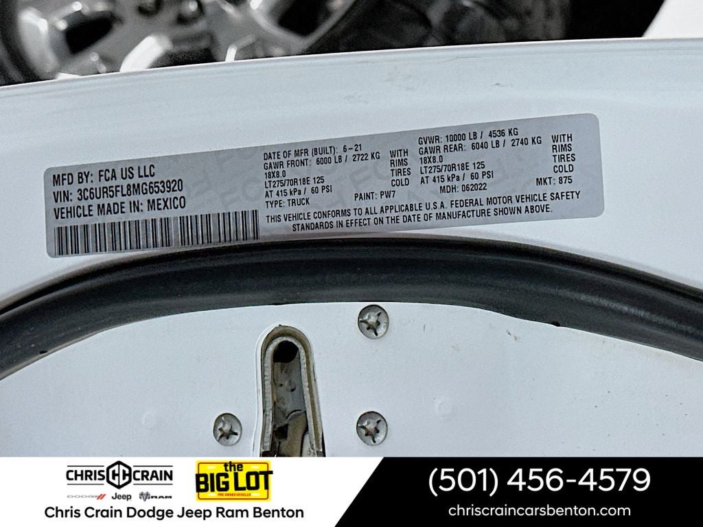 2021 RAM 2500 Laramie Crew Cab 4x4 6'4' Box