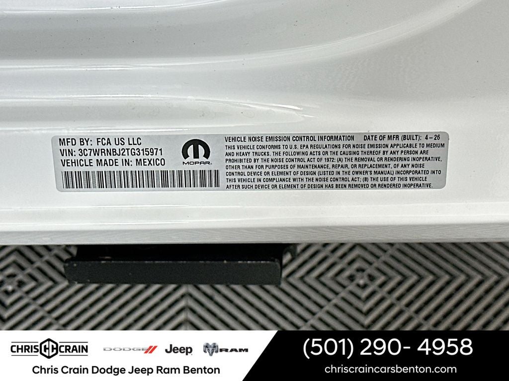 2026 RAM Ram 5500 Chassis Cab RAM 5500 TRADESMAN CHASSIS REGULAR CAB 4X4 84' CA