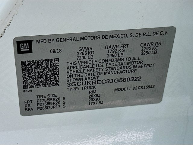 2018 Chevrolet Silverado 1500 2LT