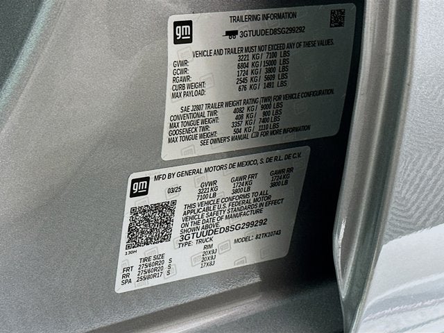 2025 GMC Sierra 1500 4WD Crew Cab Standard Box SLT